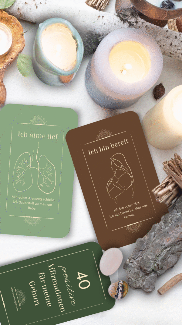 Insta Story.zip - 2 Positives Affirmationskartenset für deine Geburt